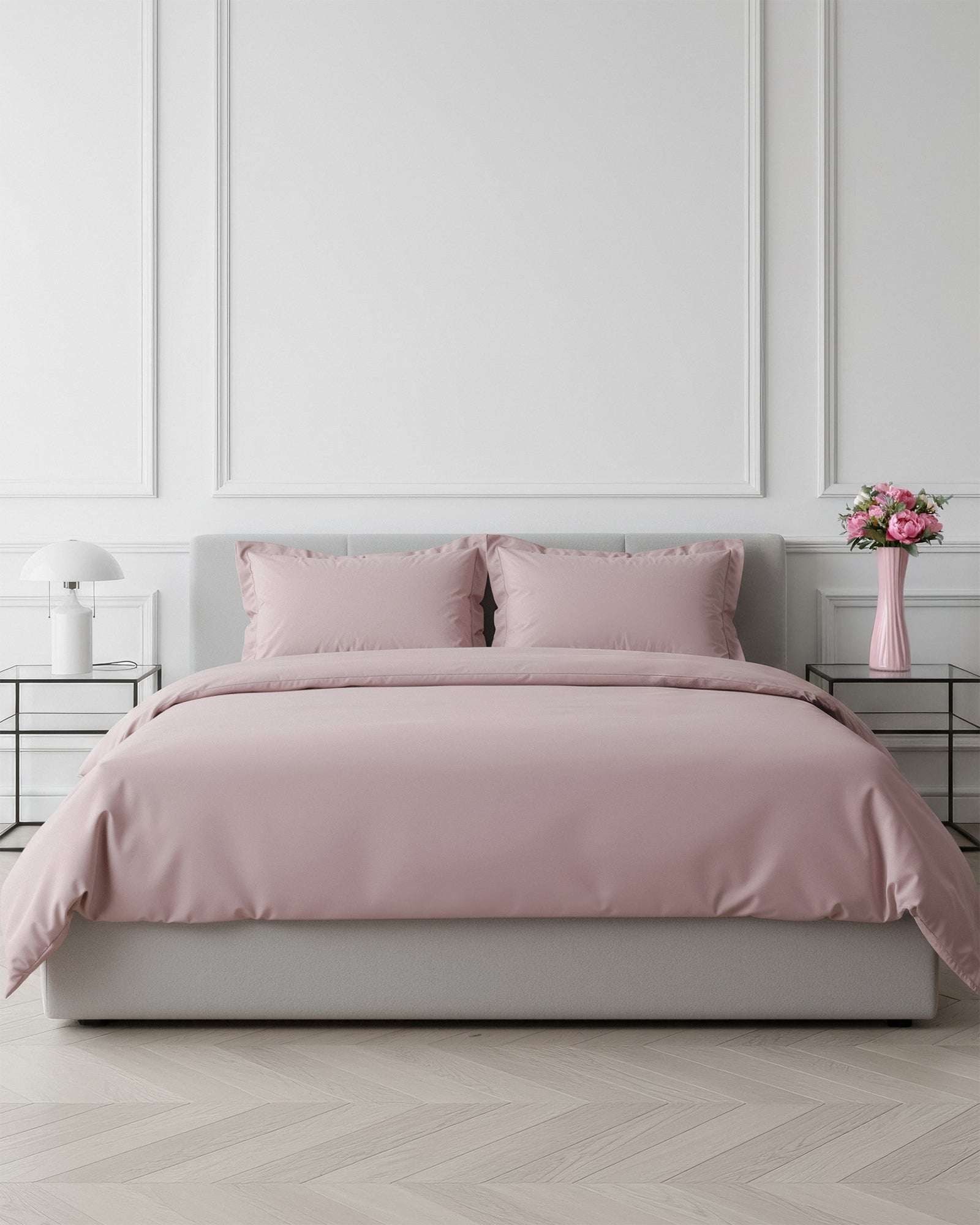 Pościel bawełniana pudrowy róż | LaCama