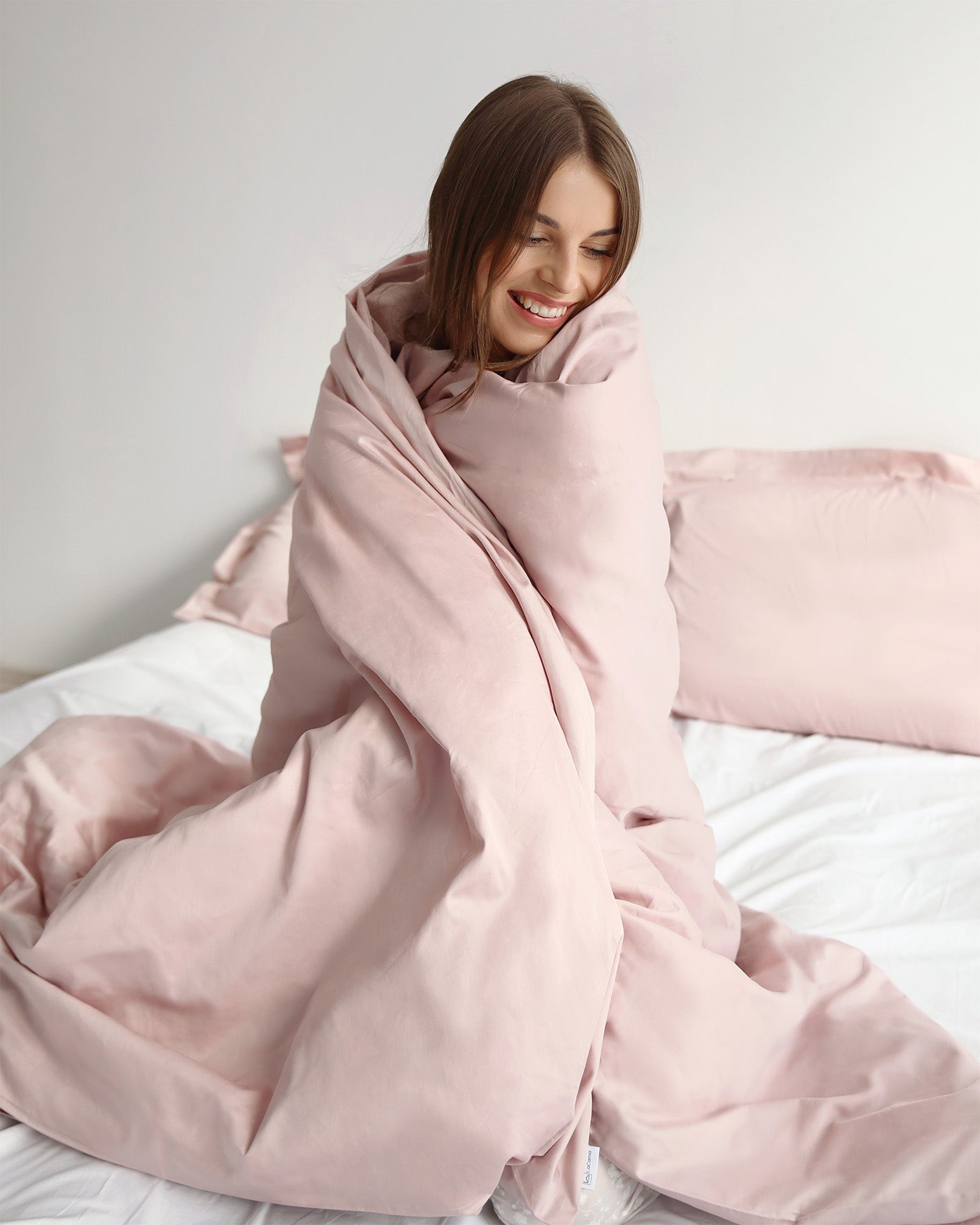 Pościel bawełniana pudrowy róż | LaCama