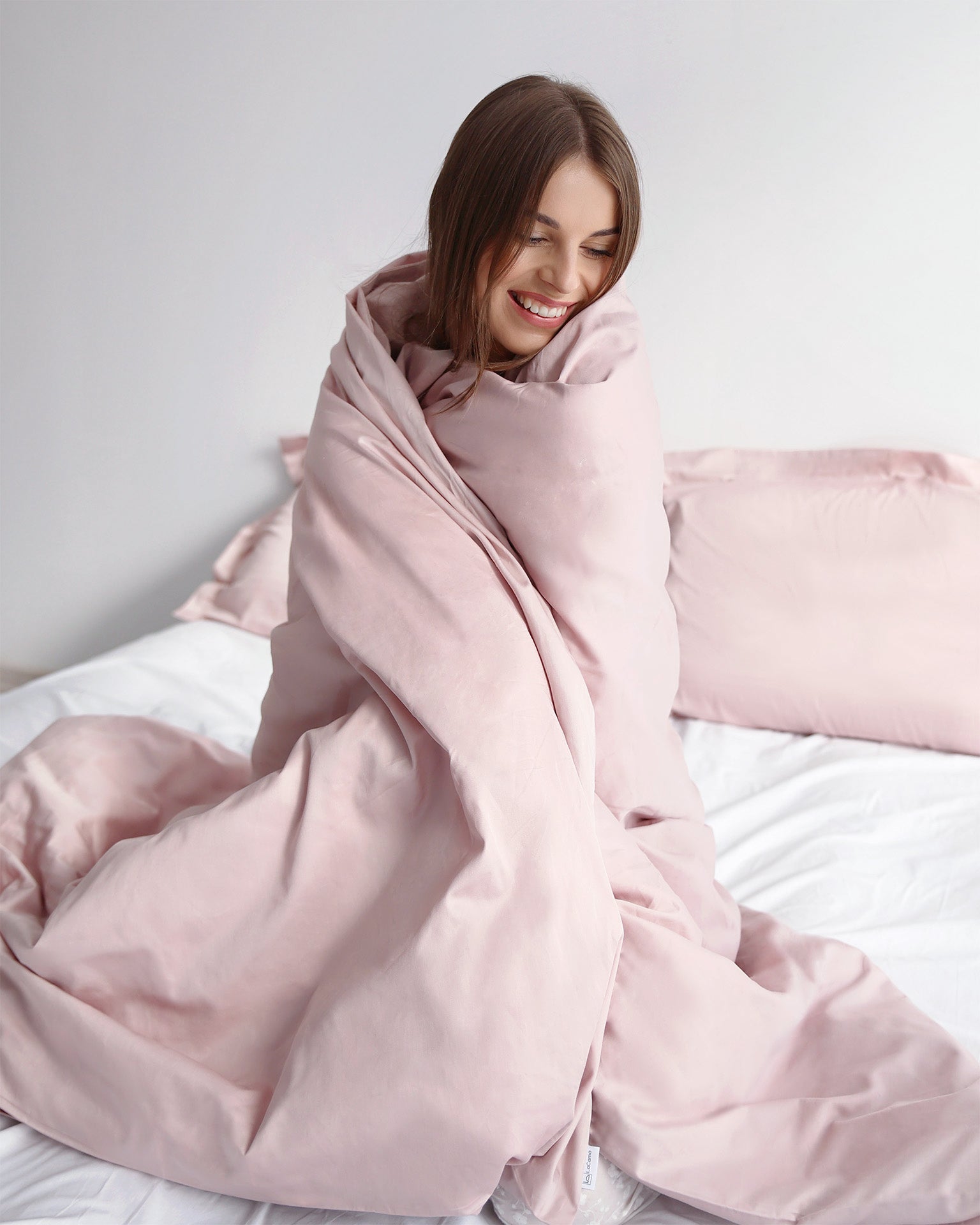 Pościel bawełniana pudrowy róż | LaCama