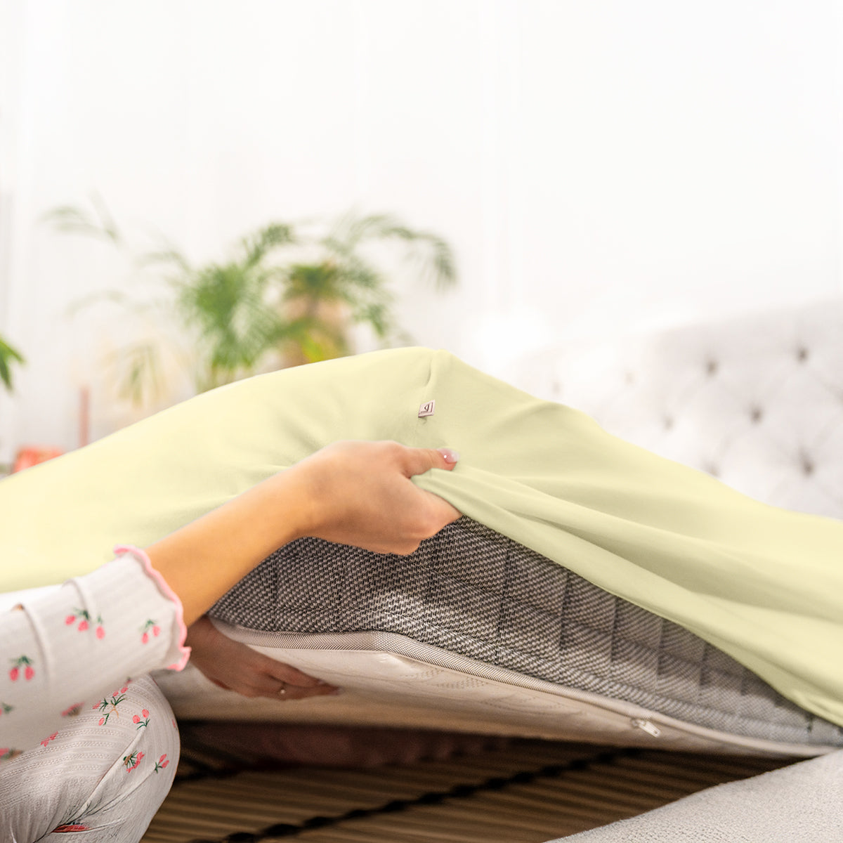 Prześcieradło waniliowe jersey premium | LaCama