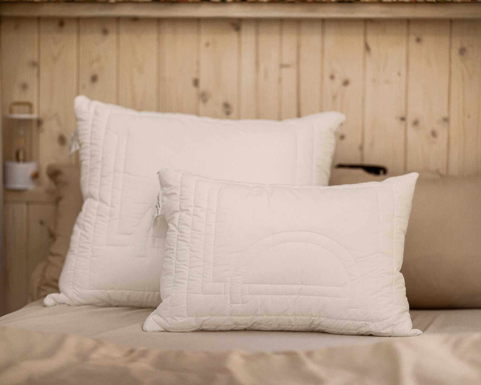 Poduszka bawełniana perkal natural | LaCama