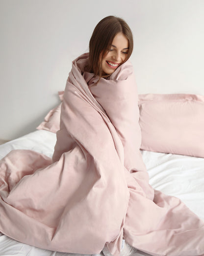 Pościel bawełniana pudrowy róż | LaCama