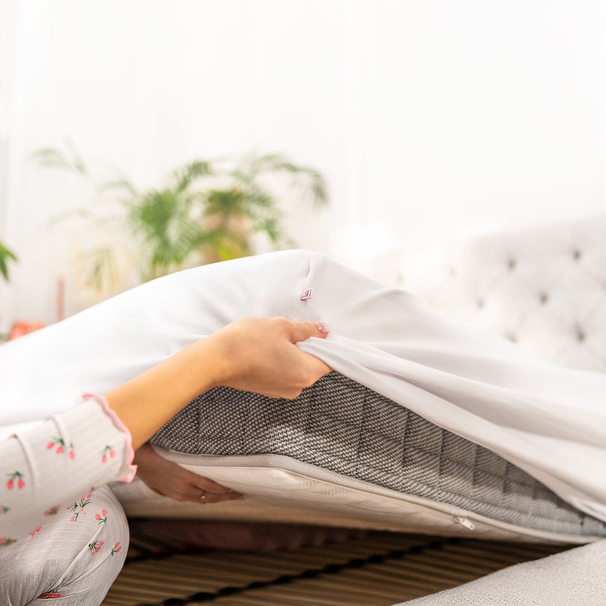 Prześcieradło białe jersey premium | LaCama