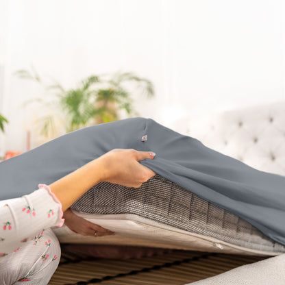 Prześcieradło grafitowe jersey premium | LaCama