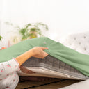 Prześcieradło zielone jersey premium | LaCama